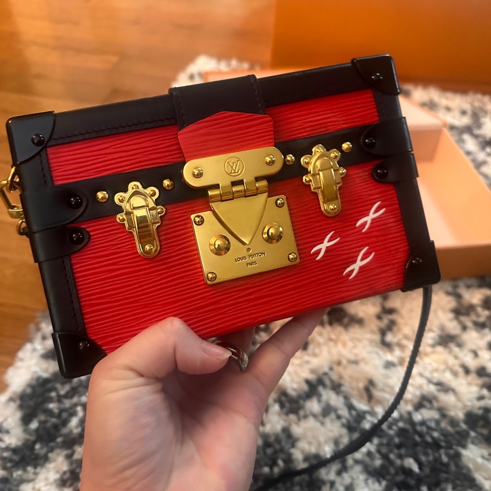 Pre-Loved Louis Vuitton Petite Malle- Epi RED Trunk